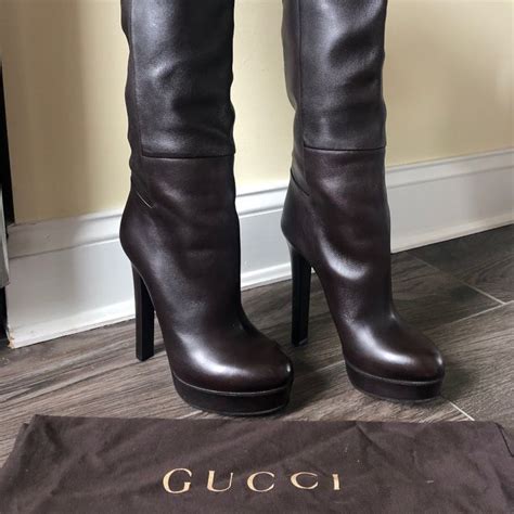 gucci boots shearling|gucci platform boots.